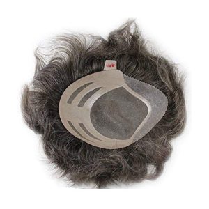 Men's Toupee 10x8 Human Hair 5# Color Mix 10% Grey HairThin Skin Hairpiece Hair Replacement System Monofilament Net Base for Men - Image 25