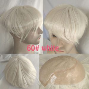 613# New Hairpiece Q6 Toupee For Men Swiss Lace & PU Base Human Hair Replacement System Unit Toupee Wig For Men Wigs 8x10 Toupee - Image 16