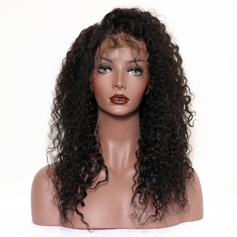 Best Lace Wig 250% Density Wig Pre-Plucked Kinky Curly Peruvian Hair With Baby Hair Natural Hair Line For Black Women - Image 2