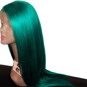 Peruvian Hair Emerald Green Straight Lace Front Wigs - Image 3