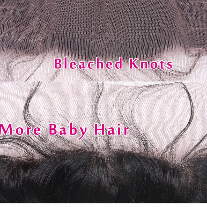 Pre Plucked Lace Frontal Closure 13x4 Body Wave Brazilian Remy Hair With Baby Hair Natural Hairline Free Part - Image 3