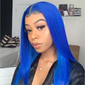 Alternative view of Peruvian Hair Long Lace Front Pink Wigs Straight Style
