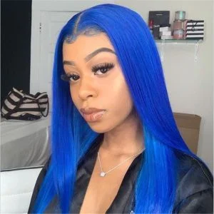 Alternative view of Peruvian Hair Long Lace Front Pink Wigs Straight Style