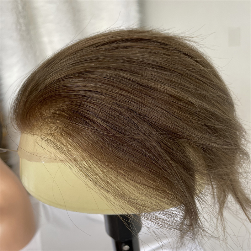 Mens Toupee HD Hair Replacement SystemsSwiss Lace 100%Human hair All by Hand Tied - Image 12