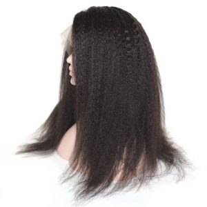 Kinky Straight Human Hair Wigs HD Swiss Transparent Lace Front Human Hair Wigs Peruvian Pre Plucked 13x4 Lace Front Wigs For Black Women Glueless Remy - Image 4