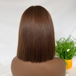 2x6 Lace Part Bob Wigs 12A Cambodian Bob Human Hair Wigs 200% Density Straight Short Bob Wigs 33# Rich Copper Red - Image 4