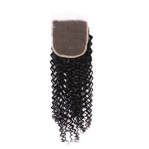 5x5 Transparent HD Swiss Thinner lace Curly Human Hair Lace Closure With Baby Hair Bleached Knots