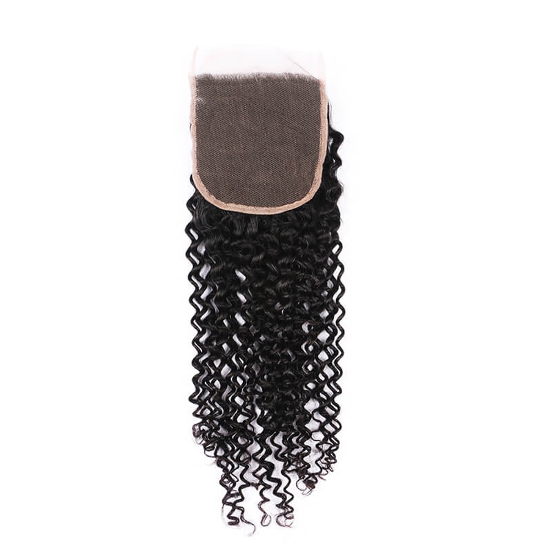5x5 Transparent HD Swiss Thinner lace Curly Human Hair Lace Closure With Baby Hair Bleached Knots