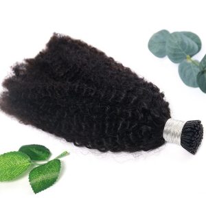 Drawn Human Hair I Tip Hair Extensions 4A Afro Kinky Curly Italian 4B 4C Afro Kinky I Tips - Image 4