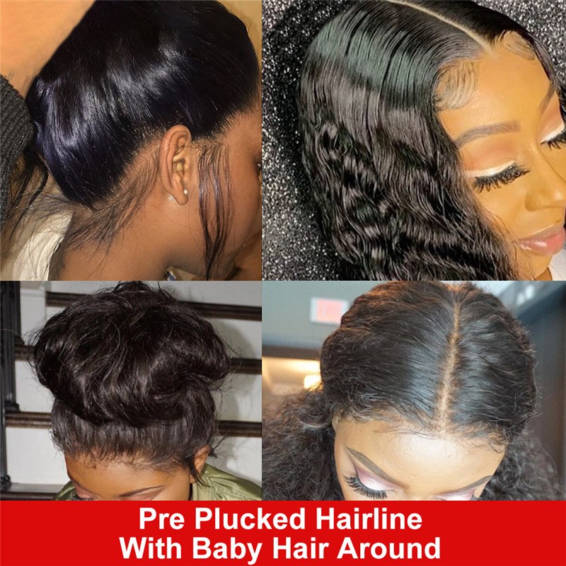 Deep Wave Frontal Wig Brazilian Remy 13x4 Lace Front Human Hair Wigs For Black Women 150% Pre Plucked Lace Front Wig - Image 2