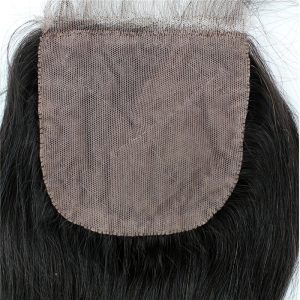 Peruvian Silk Base Closure Straight hair 4x4 Free Part Silk Base Closure Hidden Knots 18inch - Image 4