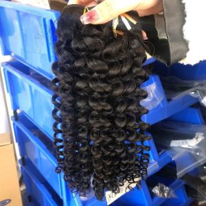 Human  Hair Bundles Curly 100% Remy Hair Extension Human Hair Weft Unprocessed Virgin Human Weave 3 Bundle - Image 2
