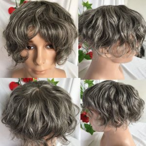 Full Franch Lace Base Toupee for Men 10x8" Human Hair pieces Men's Toupee Replacement System Men Wigs Human Hair Pieces 1B/80 Color - Image 7