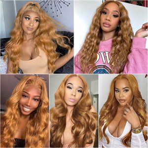 #27 Colored 13*4 Hd Lace Frontal Wigs Pre Plucked Straight /Body Wave/ Curly /Deep Wave - Image 10