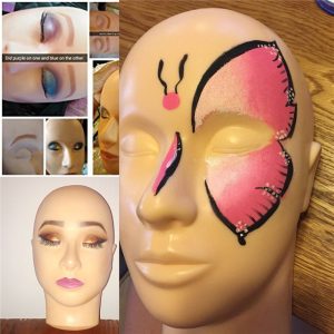 Alternative view of Mannequin Face Head for Practicing Eyelash Extensions Applying False Lash Strip Face Painting (1 pc Mannequin Head)