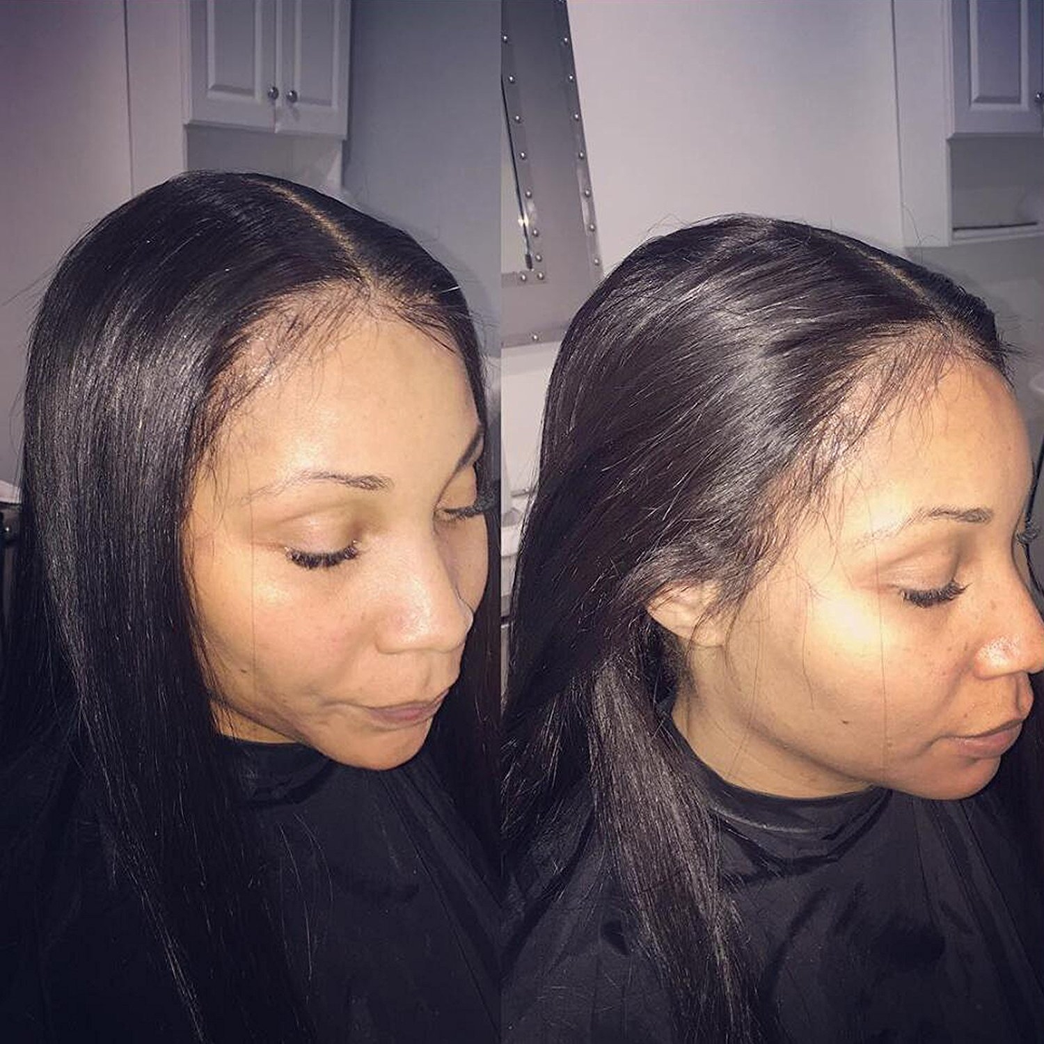 13x6 Pre Plucked Glueless Lace Front Wigs Brazilian Remy Hair Straight Lace Front Wigs Bleached Knot with Baby Hair - Image 2