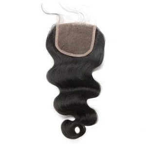 4x4 Lace Closure With Baby Hair Free Part Body Wave Brazilian Remy Hair Bleached Knots