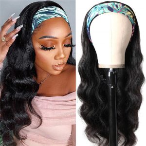 Headband Wig Body Wave Human Hair Wigs For Black Women Brazilian Virgin Hair Glueless None Lace Front Wigs With Headband Machine Made - Image 7
