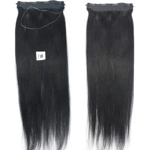 Alternative view of Flip Hair Extension 8A Unprocessed Brazilian Remy Hair Color #1 Flip Hair Extension Human Hair Straight Hair