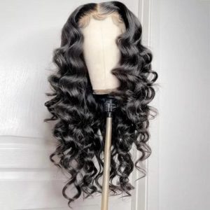 13x6 Lace Front Wig Loose Wave Cambodian Human Hair Wigs 150% Density 13x4 Lace Wigs For Black Women Natural Color Natural Hairline with Baby Hair - Image 2