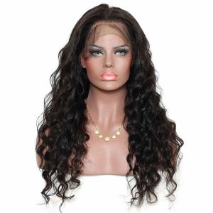 Alternative view of Brazilian Wigs 180% Density Loose Wave Lace Front Ponytail Wigs Pre-Plucked Natural Hair Line