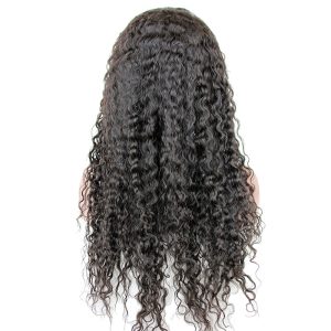 Alternative view of Water Wave Remy Human Hair Lace Front Wig for Black Women Bleached Knots and Baby Hair Around 16inch