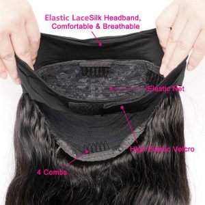 Headband Wigs For Black Women Water Wave Headband Wig Human Hair Band Wig Glueless None Lace Front Wigs Machine Made Easy Wear Wigs - Image 7