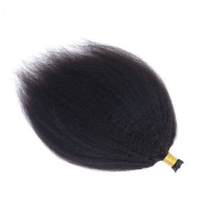 Brazilian Afro Kinky Straight I Tip Microlinks Hair Extensions Human Hair 100% Virgin Hair For Women Yaki Bulk Hair Pwigs - Image 2