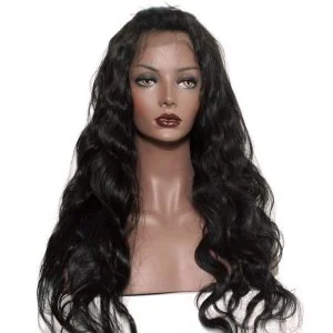 Alternative view of Lace Front Human Hair Wigs 250% Density Wig Pre-Plucked Natural Hair Line with Baby Hair Body Wave