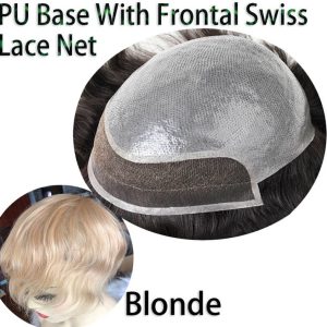 PU Skin Toupee for Men With Franch Lace Frontal 10x8inch Hair Replacement for Men's Hairpiece Human Hair Men Toupee - Image 18