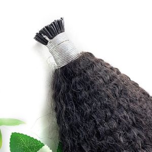 Micro Afro Kinky Curly Human Hair Natural Curly 4B4C Hair Extensions I Tip