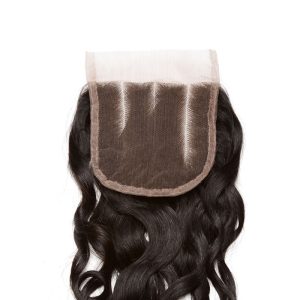 Alternative view of HD Lace Closure Peruvian Remy Hair Water Wet Wave Free Part Lace Closure 4x4 inchs Natual Color