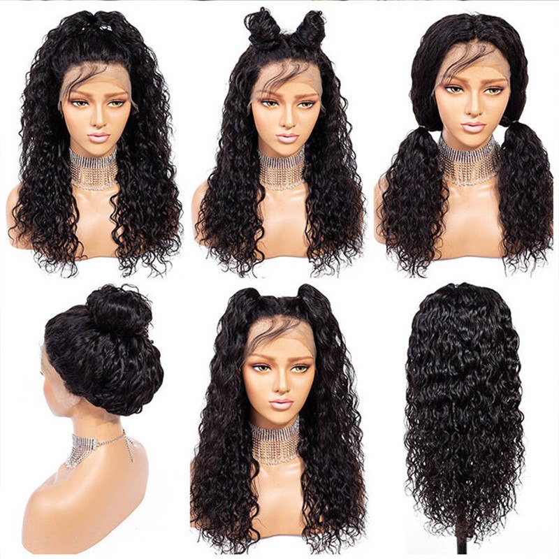 Water Wave Wigs 360 Lace Frontal Wigs Glueless Human Hair 130% 180% Density Natural Looking Wigs - Image 5
