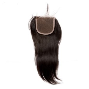 4x4 HD Lace Closure Brazilian Remy Hair Silky Straight Free Part Lace Closure 4x4 inchs Natural Color