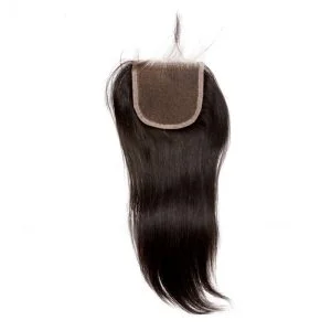 4x4 HD Lace Closure Brazilian Remy Hair Silky Straight Free Part Lace Closure 4x4 inchs Natural Color