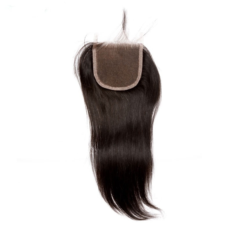 4x4 HD Lace Closure Brazilian Remy Hair Silky Straight Free Part Lace Closure 4x4 inchs Natural Color