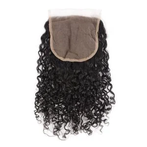 Alternative view of Transparent HD Swiss Thinner lace Free Part Middle Part Three Part Water Wave Brazilian Hair Lace Top Closure Bleached Knots Natural Baby Hair Around