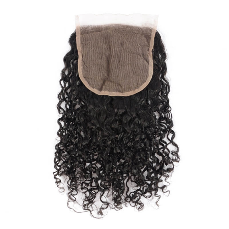 Transparent HD Swiss Thinner lace Free Part Middle Part Three Part Water Wave Brazilian Hair Lace Top Closure Bleached Knots Natural Baby Hair Around - Image 2