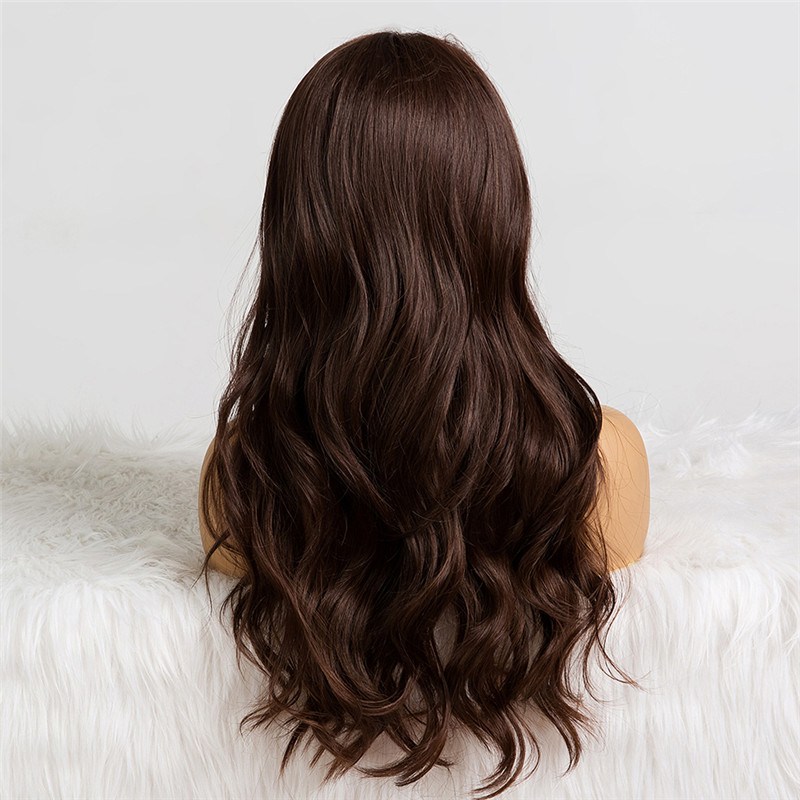 8-28inch 13x6 Dark Brown Lace Front Human Hair Wigs Body Wave Brazilian Remy Closure Wig #2 Brown Lace Front Wig Bleached Knots - Image 2