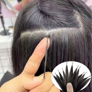 200pc/Lot Kinky Straight Feather Line Hair Extensions 100% Human Hair Extensions Long  18-24inch Feather Hair Extensions - Image 12