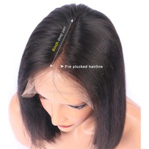 Middle Part Silky Straight Human Hair 13X6 Lace Front Wigs Natural Color Hidden Knots Pre Plucked - Image 5