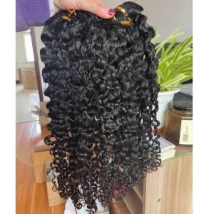 Pwigs Burmese Curly Brazilian Remy Human Hair Weft Hair Weave Bundles 12A Hair Products Curly Human Hair Extensions - Image 7