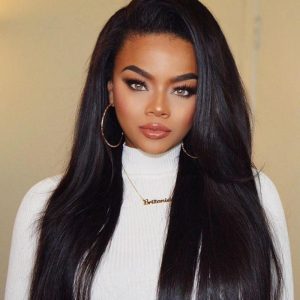 Natural Looking Human Hair Lace Front Wigs Pre-Plucked Natural Hair Line Ponytail Wigs Brazilian Wigs 150% Density Wigs Silk Straight - Image 5