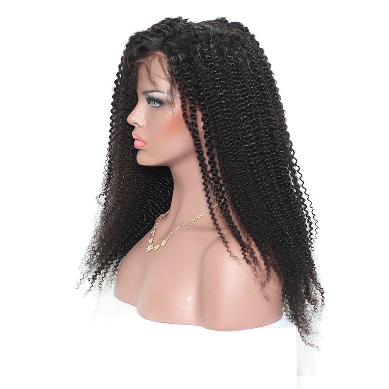 Curly Lace Wig 360 Lace Wigs Brazilian Afro Kinky Curly Human Hair 150% Density Pre Plucked Natural Hair Line - Image 3