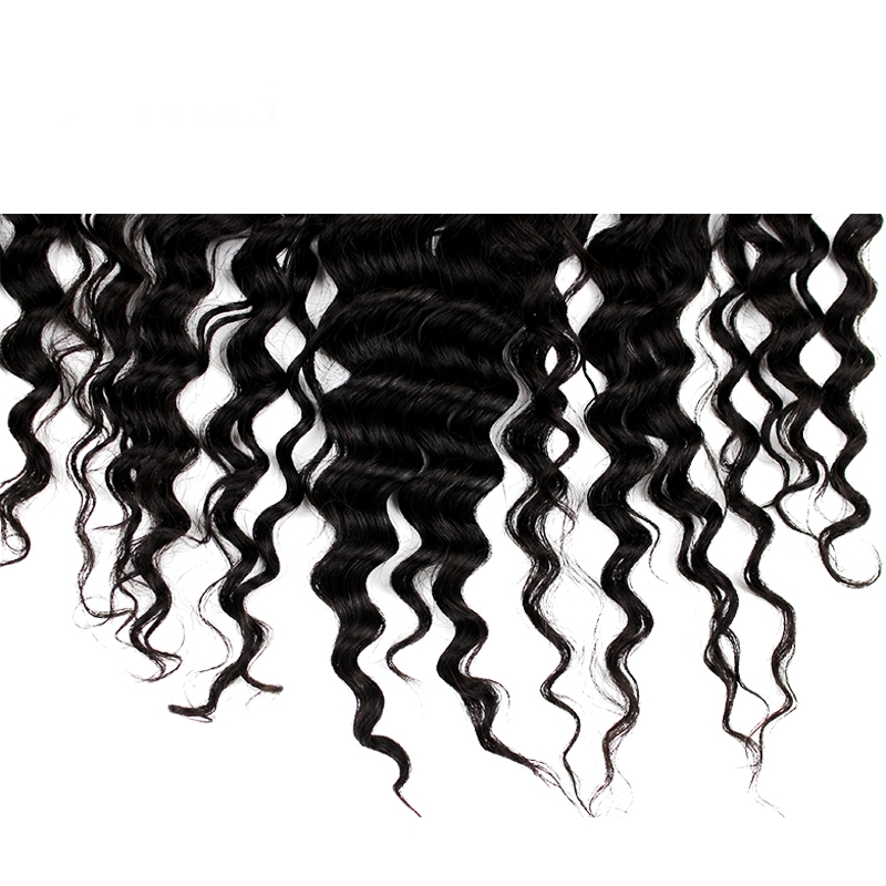 Brazilian Deep Wave 13x6 Lace Frontal Closure Ear To Ear Pre Plucked With Baby Hair Viegin Human Hair Free Part - Image 4