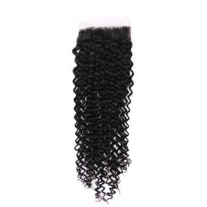 Alternative view of 5x5 Transparent HD Swiss Thinner lace  Curly Human Hair Lace Closure With Baby Hair Bleached Knots