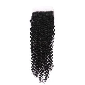 Alternative view of 5x5 Transparent HD Swiss Thinner lace  Curly Human Hair Lace Closure With Baby Hair Bleached Knots