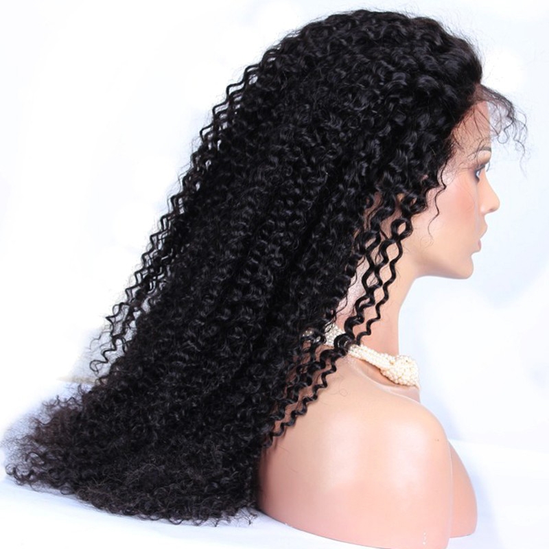 Lace Front Wigs with Bleached Knots Natural Color Brazilian Hair 250% Density Kinky Curly Lace Front Human Hair Wigs Natural Hair Line - Image 4