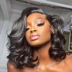 13x4 Lace Front Wig Wavy Brazilian Human Hair Wigs 180% Density 13x6 Lace Wigs For Black Women Black Color Natural Hairline with Baby Hair - Image 5
