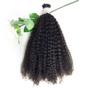 Virgin Afro Kinky Curly I Tips I Tip Hair Extensions 4B 4C Kinky Curly I Tip Brazilian Hair Extension